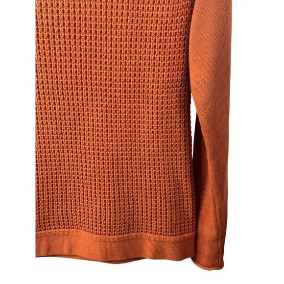 J. Crew Crewneck Rust Orange 100% Cotton Long-Sleeve Sweater Rust Orange EUC XS - Picture 4 of 10